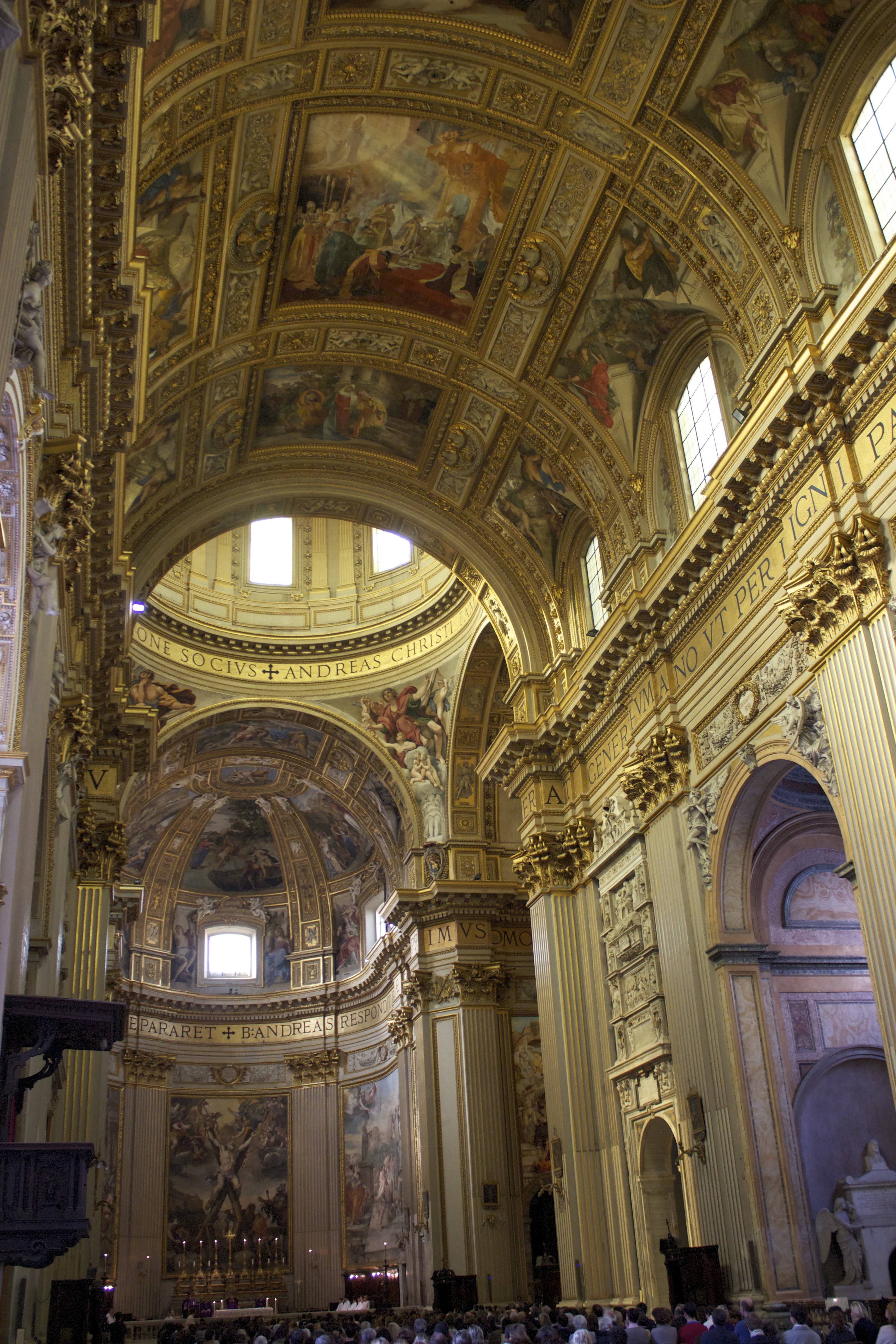The interior of Sant'Andrea della Valle in Rome