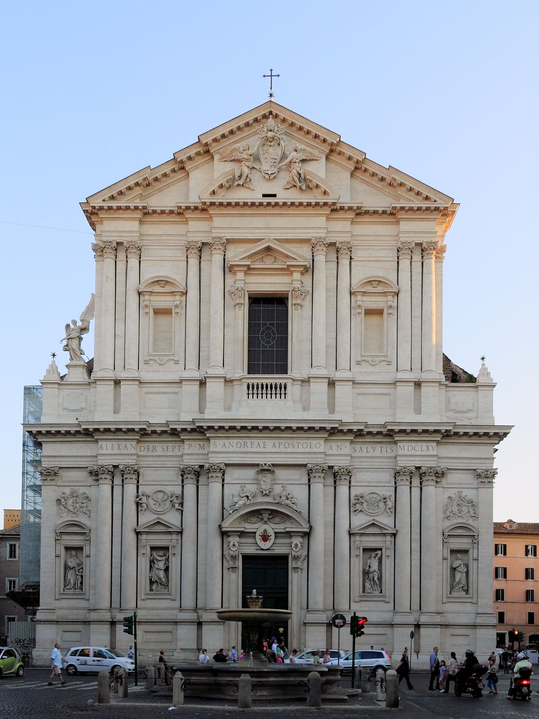 The exterior of Sant'Andrea della Valle, in Rome.