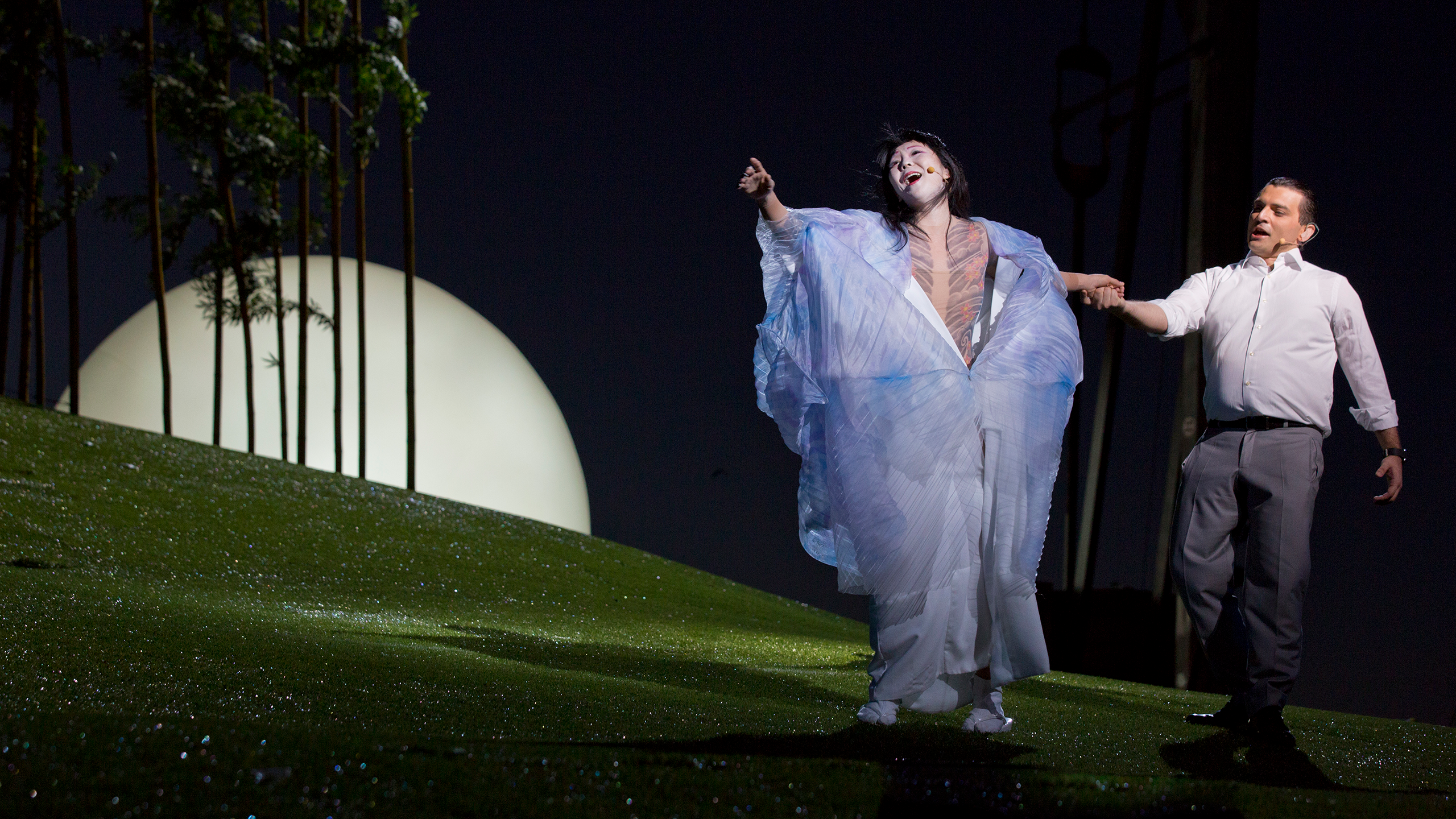 Pinkerton and Cio-Cio-San in the opera Madama Butterfly